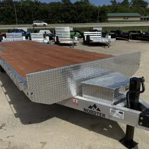 2027 NORDTEK 26X102 TILT BED DECKOVER WITH 2-7000LB AXLES ALUMINUM WHEELS RO1742
