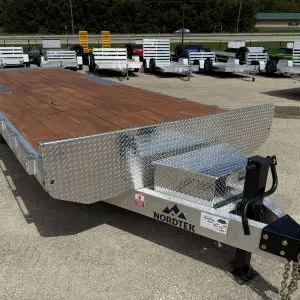 2027 NORDTEK 24X102 TILT BED DECKOVER WITH 2-7000LB AXLES ALUMINUM WHEELS RO1741