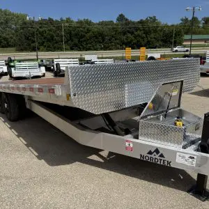 2027 NORDTEK 24X102 TILT BED DECKOVER WITH 2-7000LB AXLES ALUMINUM WHEELS RO1740