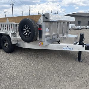 2025 Nordtek 82x12 Foot Aluminum Dump Trailer 2-7000lb axles Aluminum wheels 25036