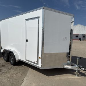 2026 STEALTH 7.4X14 ENCLOSED TRAILER WITH 2-3500LB AXLES AND ALUMINUM WHEELS 25046