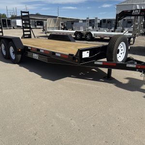 2026 ABU 82X20 EQUIPMENT TRAILER 2-7000 POUND AXLES FOLD UP RAMPS 25040