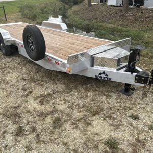 2026 NORDTEK 82X22 HYDRAULIC TILT BED 2-7000LB AXLES, ALUM WHEELS