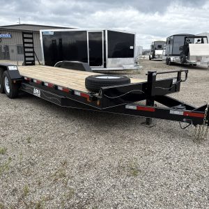2026 ABU 82X24 FOOT EQUIPMENT TRAILER 2-7000LB AXLES, FLIP UP RAMPS 25070