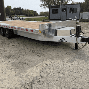 2026 NORDTEK 102X22 DECKOVER TILT BED WITH 2-7000LB AXLES, ALUM WHEELS