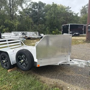 2026 BEARTRACK BTM65120S ALUMINUM DECK MOTOR CYCLE TRAILER WITH ALUMINUM WHEELS 26018