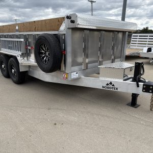 2026 NORDTEK 82X14 FOOT ALUMINUM DUMP TRAILER 2-7000LB AXLES 25065