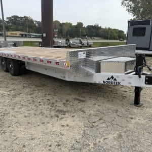 2026 NORDTEK 102X24 DECKOVER TILT BED WITH 2-7000LB AXLES, ALUM WHEELS