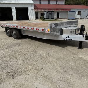 2026 NORDTEK 102X20 FOOT DECKOVER TILT BED WITH 2-7000LB AXLES AND ALUM WHEELS