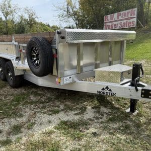 2026 NORDTEK 82X14 FOOT DUMP TRAILER 2-7000LB AXLES, ALUM WHEELS 26047