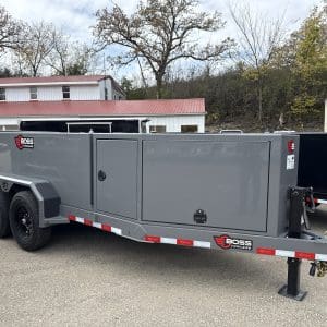 2026 BOSS FT990 FUEL TRAILER 2-7000LB AXLES STEEL WHEELS LIGHT GRAY