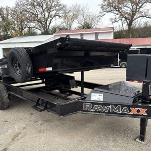 2026 RAWMAXX GDX16'X83" BUMPER PULL DUMP TRAILER 2-7000 LB AXLES JET BLACK