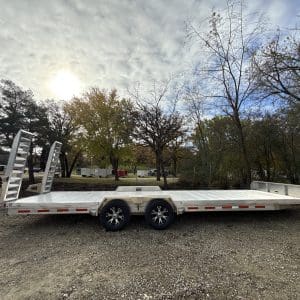 2026 AMBUSH EQUIPMENT TRAILER 81X26 WITH 2-5200LB AXLES ALUM WHEELS 4807