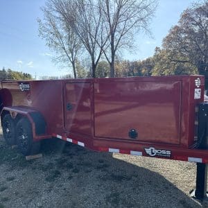 2026 BOSS FT990 FUEL TRAILER 2-7000LB AXLES ALUMINUM WHEELS CASE RED