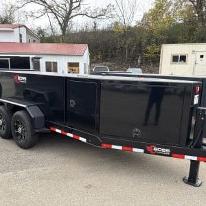 2026 BOSS FT990 FUEL TRAILER 2-7000LB AXLES ALUMINUM WHEELS BLACK