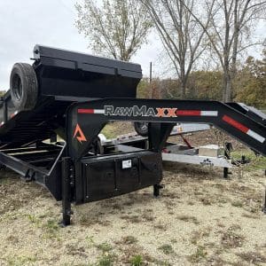 2026 RAWMAXX LTX-20'X83" GOOSENECK DUMP TRAILER 2-10,000 LB AXLES JET BLACK