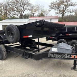 2026 RAWMAXX GDX14'X83" BUMPER PULL DUMP TRAILER 2-7000 LB AXLES JET BLACK