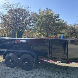 2026 BOSS FT990 FUEL TRAILER 2-7000LB AXLES STEEL WHEELS BLACK