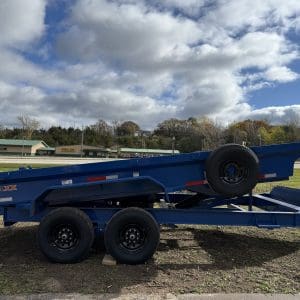 2026 RAWMAXX GDX16'X83" BUMPER PULL DUMP TRAILER 2-7000 LB AXLES COBALT BLUE