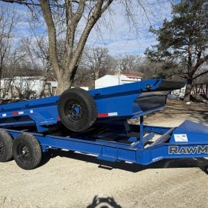 2026 RAWMAXX GDX16'X83" BUMPER PULL DUMP TRAILER 2-7000 LB AXLES COBALT BLUE
