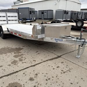2026 AMBUSH EQUIPMENT TRAILER 81X18 WITH 2-5200LB AXLES ALUM WHEELS 4818