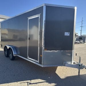 2026 STEALTH 7.4X18 ENCLOSED TRAILER WITH 2-3500LB AXLES AND ALUMINUM WHEELS 25079