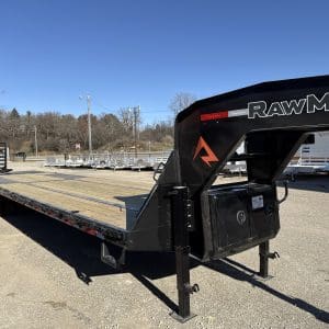 2026 RAWMAXX FDX TRAILER 36X102 GOOSENECK FLATBED WITH 2-12,000 POUND AXLES