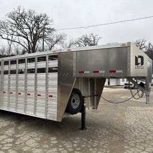 2026 DURALITE 30X90 TRAILDRIVE GOOSENECK STOCK TRAILER 3-7000LB AXLES 26082