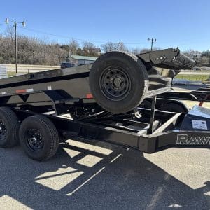 2026 RAWMAXX GDX12'X83" BUMPER PULL DUMP TRAILER 2-7000LB AXLES JET BLACK