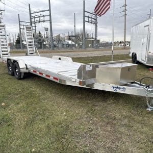 2026 AMBUSH EQUIPMENT TRAILER 81X22 WITH 2-5200LB AXLES ALUM WHEELS 4813