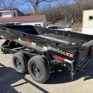 2026 RAWMAXX GDX12'X83" BUMPER PULL DUMP TRAILER 2-7000LB AXLES JET BLACK