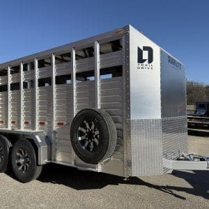 2026 DURALITE 15X80 BUMPER PULL STOCK TRAILER 2-5200LB AXLES 26081