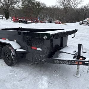 2026 RAWMAXX SDX 60"X10' BUMPER PULL DUMP TRAILER 2-3500 LB AXLES JET BLACK 26090
