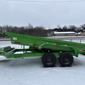2026 RAWMAXX GDX14'X83" BUMPER PULL DUMP TRAILER 2-7000 LB AXLES LIMON GREEN 26092
