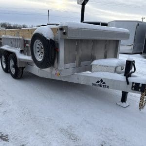 2026 NORDTEK 82X14 FOOT DUMP TRAILER WITH 2-7000LB AXLES, STEEL WHEELS 25096