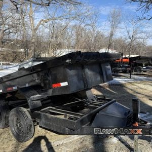 2026 RAWMAXX SDX 60"X10' BUMPER PULL DUMP TRAILER 2-3500 LB AXLES JET BLACK 26090