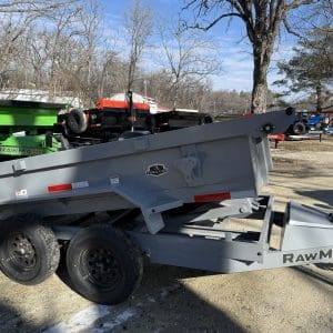 2026 RAWMAXX SDX 60"X10' BUMPER PULL DUMP TRAILER 2-3500 LB AXLES LAVA GREY 26089