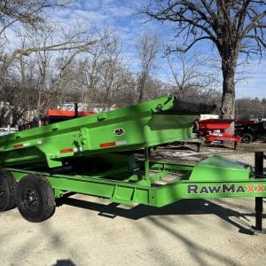 2026 RAWMAXX GDX14'X83" BUMPER PULL DUMP TRAILER 2-7000 LB AXLES LIMON GREEN 26092