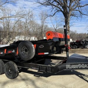 2026 RAWMAXX LPXT14'X83" BUMPER PULL DUMP TRAILER 2-7000 LB AXLES JET BLACK 26088