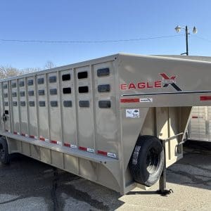 2026 EAGLE X 24'X7' LIVESTOCK TRAILER WITH 2-8000LB AXLES RO0867