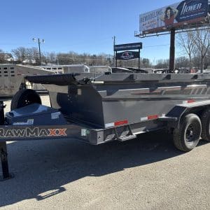 2026 RAWMAXX 14X83 GDX KNIGHT DUMP TRAILER 2-7000LB AXLES RO9330
