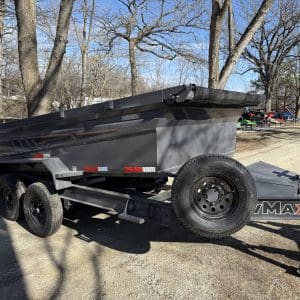 2026 RAWMAXX 14X83 GDX KNIGHT DUMP TRAILER 2-7000LB AXLES RO9330