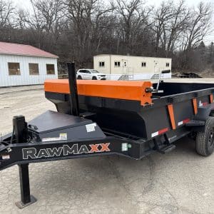 2026 RAWMAXX LPXT14'X83" BUMPER PULL DUMP TRAILER 2-7000 LB AXLES MIDKNIGHT BLACK RO8722