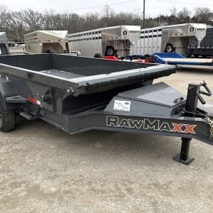 2026 RAWMAXX GDX12BP14K DUMP TRAILER 2-7000LB AXLES SHADOW GREY RO7601