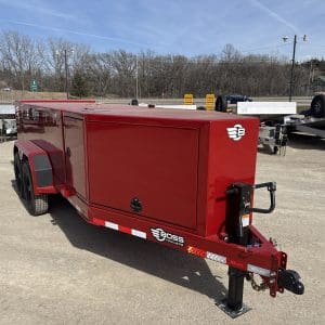 2026 BOSS FT990 FUEL TRAILER WITH 2-7000LB AXLES STEEL WHEELS CASE RED RO3234