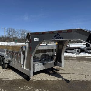 2026 NORDTEK 82X16 FOOT GOOSENECK DUMP TRAILER 3-7000LB AXLES ALUM WHEELS RO1427