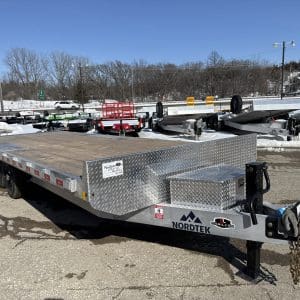2026 NORDTEK 22X102 TILT BED DECKOVER WITH 2-7000LB AXLES ALUMINUM WHEELS RO1422