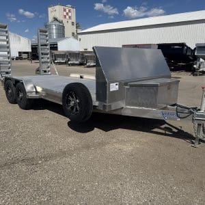 2026 AMBUSH EQUIPMENT TRAILER 81X18 WITH 2-5200LB AXLES ALUM WHEELS 4794