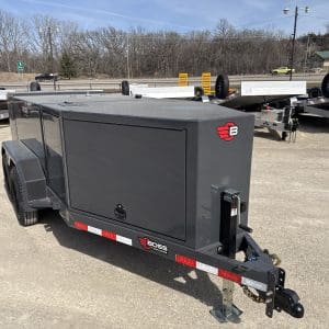2026 BOSS FT590 FUEL TRAILER WITH 2-5200LB AXLES STEEL WHEELS CHARCOAL GREY RO3101