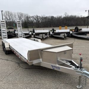 2026 AMBUSH EQUIPMENT TRAILER 81X22 WITH 2-5200LB AXLES ALUM WHEELS RO4834